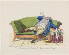 Johann Michael Voltz: Der Amtmann von Krähwinkel liegt in letzten Zügen, 1824