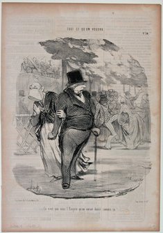 Honoré Daumier: Ce n'est pas sous l'Empire qu'on aurait dansé comme ça! ... (Tout Ce Qu'on Voudra Nr. 34), 1849