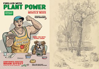 FUELLED WITH PLANT POWER_EMBRACE THE FUTURE_Konrad / Obstbaeume vor Bauernhaus_Busch