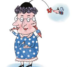 Frau mit Eis