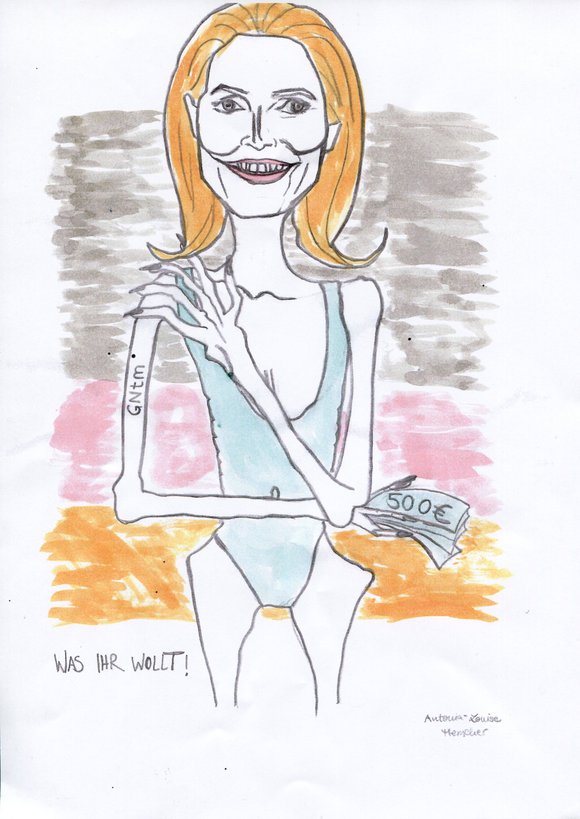 Heidi Klum - Karikatur-Workshop