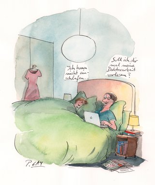 Cartoon: »Ich kann nicht einschlafen« aus der Reihe »Paar Probleme«