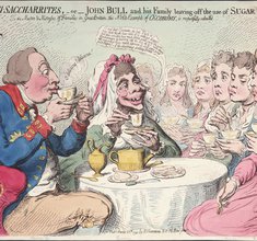 James Gillray: Anti-saccharites, - or - John Bull and his family leaving off the use of sugar, 1851