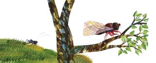Eric Carle, Illustration für »Die kleine Grille singt ihr Lied« (Philomel Books)