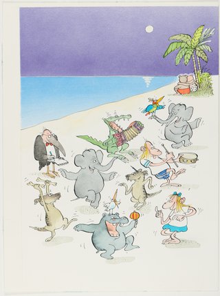 Illustration zu Roger Willemsens Karneval der Tiere, 2003 (c) Volker Kriegel