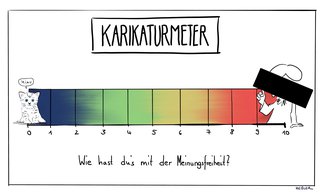 Ruth Hebler: Karikaturmeter, 2024