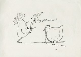 Cartoon: »Sag jetzt nichts« aus dem Buch Huhnstage, 1983