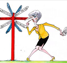 Gerald Scarfe: Teresa May Brexit Sign