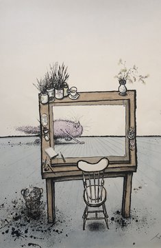 Ronald Searle: The Model, 1977