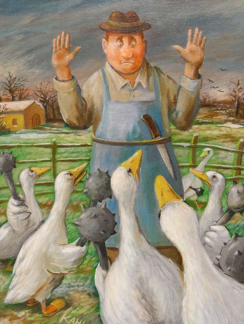 Ernst Kahl, Gänsekeulen, um 1990, Museum Wilhelm Busch