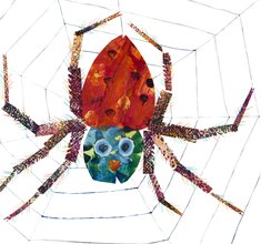 Eric Carle, Illustration für »Die kleine Spinne spinnt und schweigt« (Philomel Books)